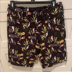 NWOT Wild Rye Water Resistant  Biking and Hiking Shorts with flamingos